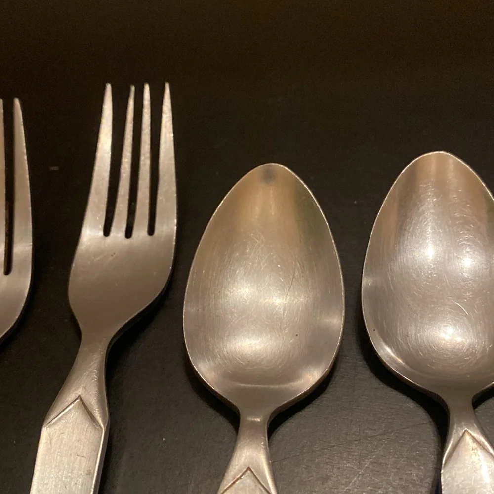 Cortina stainless steel Japan 5 pc serve set fork, spoon, butter knife flatware
